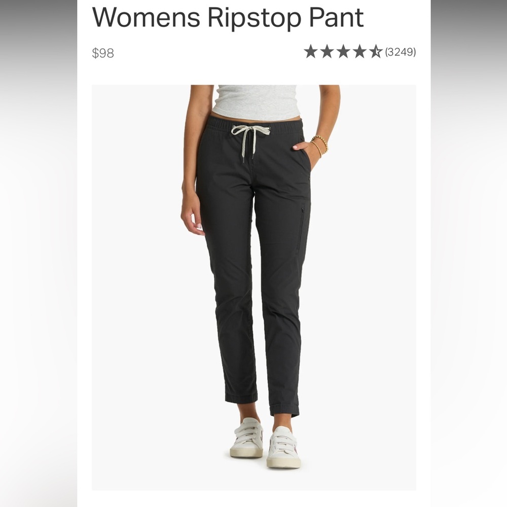 Vuori Ripstop Pant in Charcoal